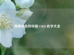 独具特色的中国 CSGO 名字大全