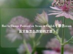 How to Change Password on Steam in English（兼含steam英文版怎么改密码之意）