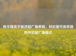 和平精英平板改超广角教程，轻松提升游戏视野开启超广角模式