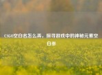 CSGO空白名怎么弄，探寻游戏中的神秘元素空白参