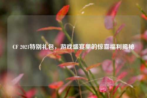 CF 2021特别礼包,游戏盛宴里的惊喜福利揭秘