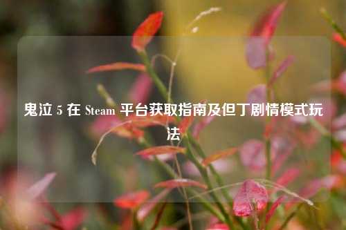 鬼泣 5 在 Steam 平台获取指南及但丁剧情模式玩法