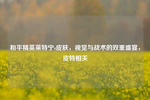 和平精英莱特宁s皮肤,视觉与战术的双重盛宴,皮特相关