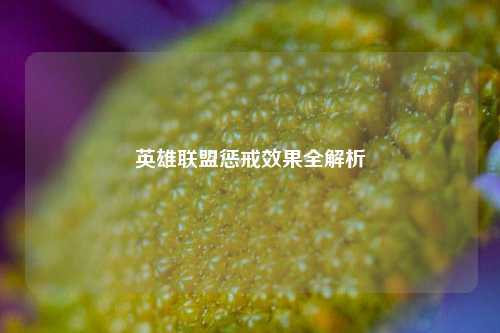 英雄联盟惩戒效果全解析