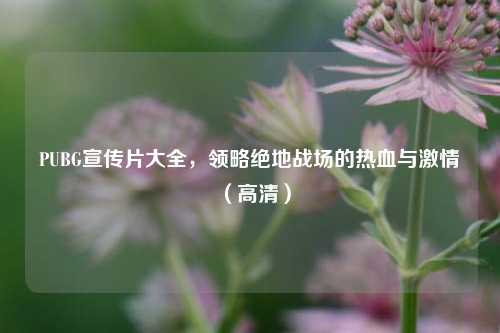 PUBG宣传片大全,领略绝地战场的热血与 (高清)