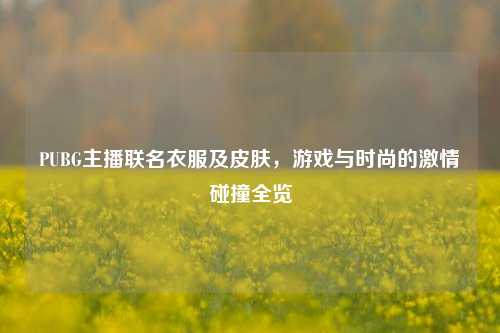 PUBG主播联名衣服及皮肤,游戏与时尚的 碰撞全览