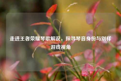 走进王者荣耀琴歌解说,探寻琴音身份与别样游戏视角