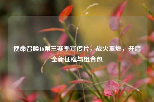 使命召唤16第三赛季宣传片,战火重燃,开启全新征程与组合包