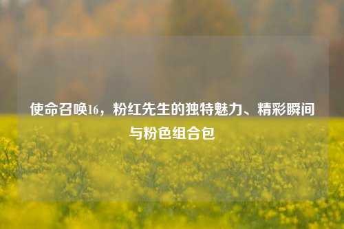 使命召唤16,粉红先生的独特魅力、精彩瞬间与粉色组合包