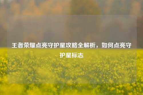 王者荣耀点亮守护星攻略全解析,如何点亮守护星标志