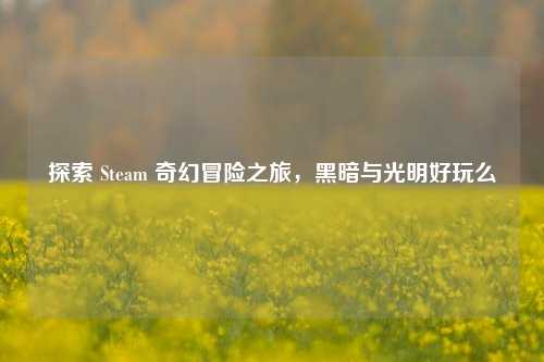 探索 Steam 奇幻冒险之旅,黑暗与光明好玩么