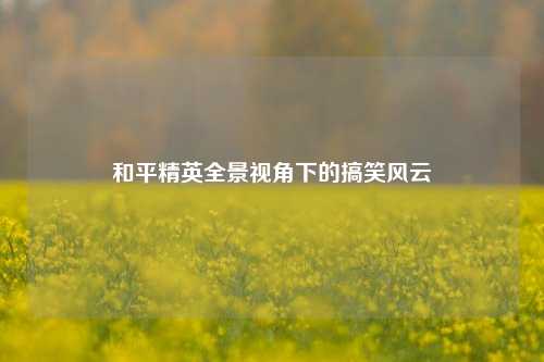 和平精英全景视角下的搞笑风云