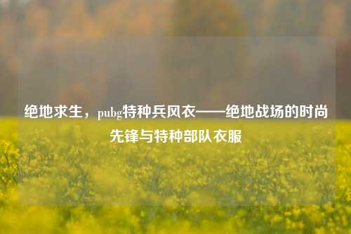绝地求生,pubg特种兵风衣——绝地战场的时尚先锋与特种部队衣服
