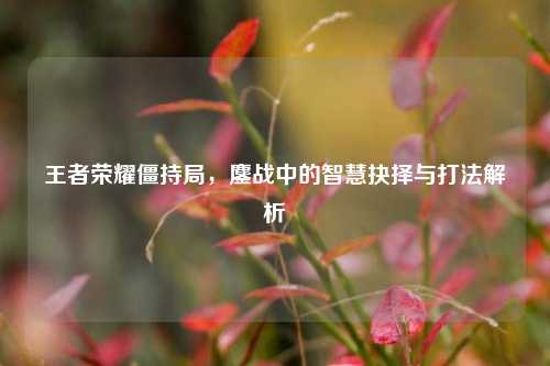 王者荣耀僵持局,鏖战中的智慧抉择与打法解析