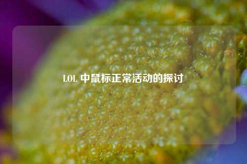 LOL 中鼠标正常活动的探讨