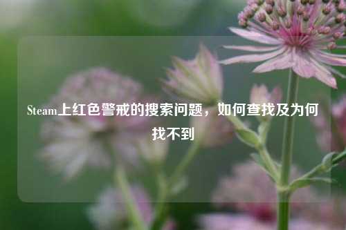 Steam上红色警戒的搜索问题,如何查找及为何找不到