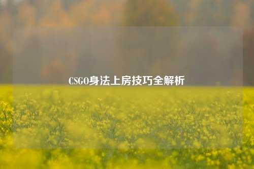 CSGO身法上房技巧全解析