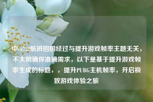 中ca722航班回国经过与提升游戏帧率主题无关,不太明确你准确需求,以下是基于提升游戏帧率生成的标题,,提升PUBG主机帧率,开启极致游戏体验之旅